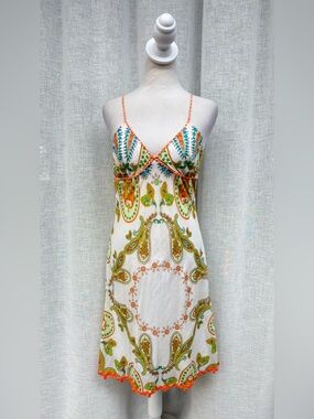 Taka paisley floral mini dress